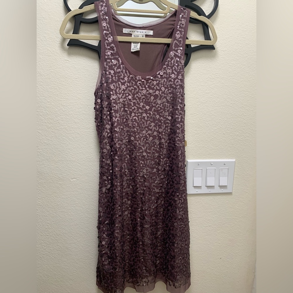 Max Studio Purple Sequence Mini dress